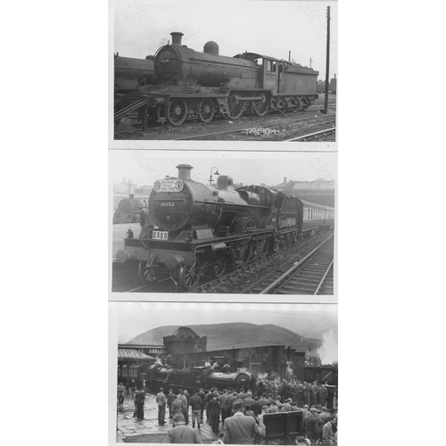 64 - Railway. B.R. Steam. A collection of approx. 90 black and white, postcard size prints. The prints co...