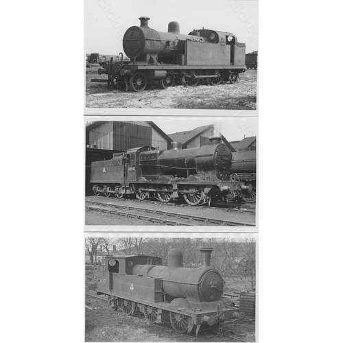 64 - Railway. B.R. Steam. A collection of approx. 90 black and white, postcard size prints. The prints co...