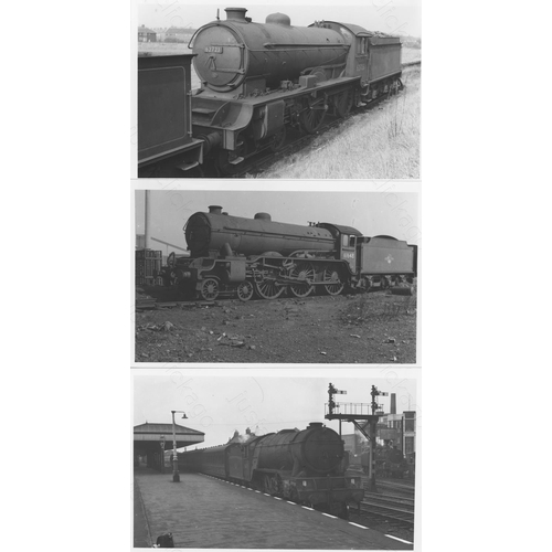 67 - Railway. B.R. Steam. A good collection of approx. 270, black and white, postcard size prints. The pr... 