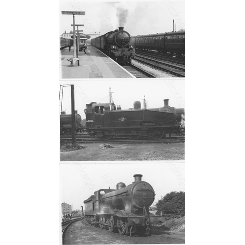 67 - Railway. B.R. Steam. A good collection of approx. 270, black and white, postcard size prints. The pr... 