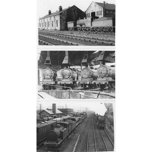 67 - Railway. B.R. Steam. A good collection of approx. 270, black and white, postcard size prints. The pr... 