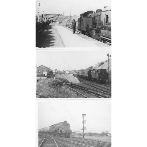 67 - Railway. B.R. Steam. A good collection of approx. 270, black and white, postcard size prints. The pr... 