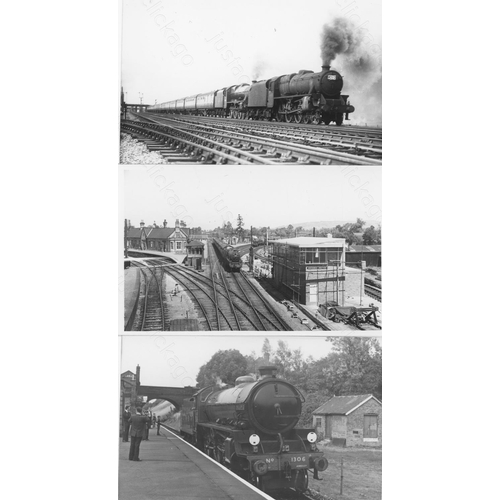 68 - Railway. B.R. Steam. A good collection of approx. 300, black and white, postcard size prints (a few ... 