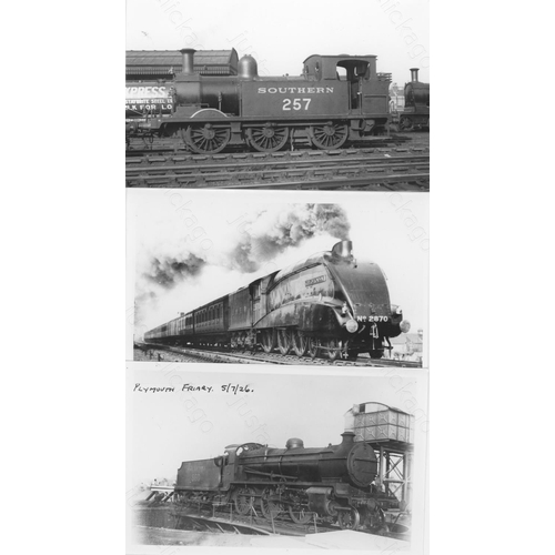 68 - Railway. B.R. Steam. A good collection of approx. 300, black and white, postcard size prints (a few ... 