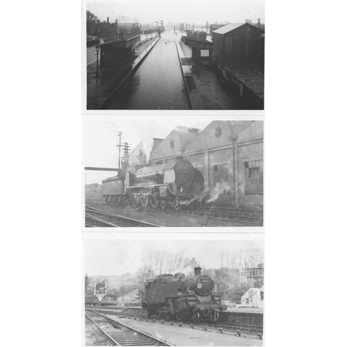 68 - Railway. B.R. Steam. A good collection of approx. 300, black and white, postcard size prints (a few ... 