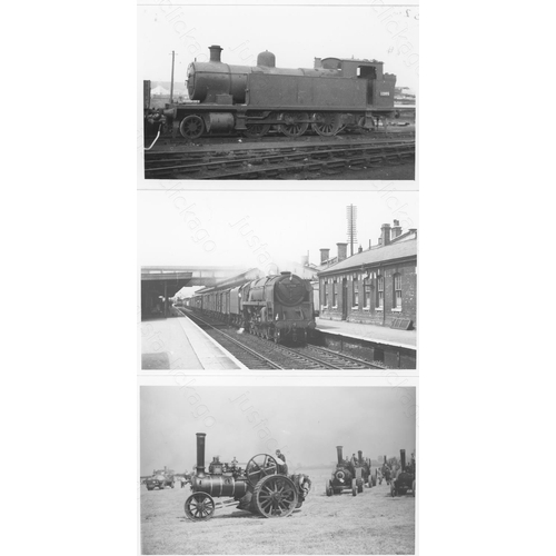 68 - Railway. B.R. Steam. A good collection of approx. 300, black and white, postcard size prints (a few ... 