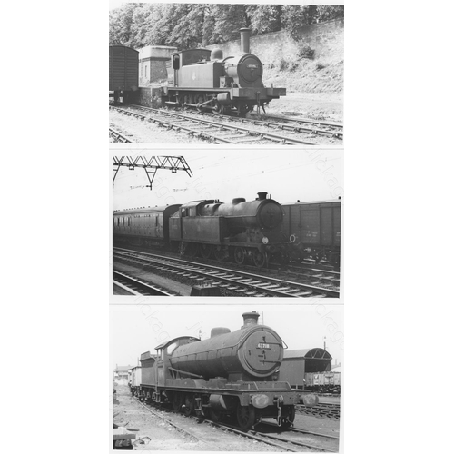 69 - Railway. B.R. Steam. A good collection of approx. 215, black and white, postcard size prints (approx... 