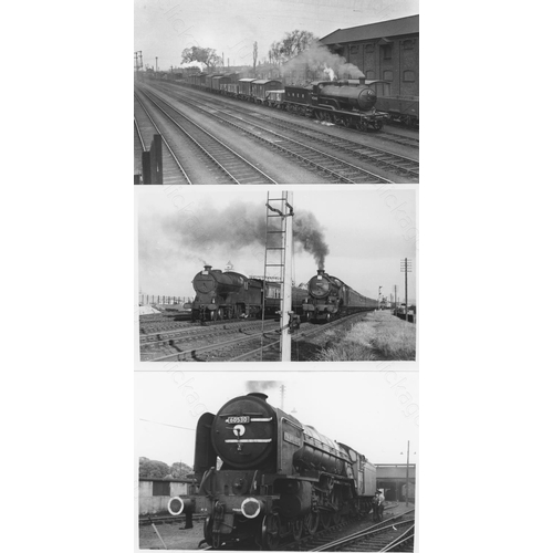 69 - Railway. B.R. Steam. A good collection of approx. 215, black and white, postcard size prints (approx... 