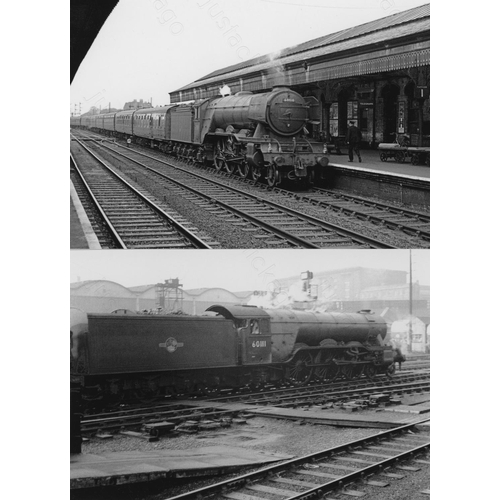 7 - Railway. BR Steam. An assortment of approx. 100 black and white, 7