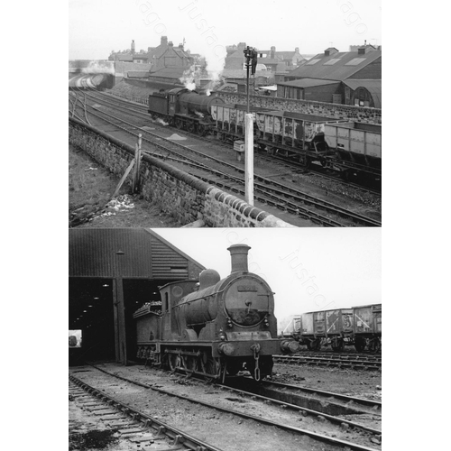 7 - Railway. BR Steam. An assortment of approx. 100 black and white, 7