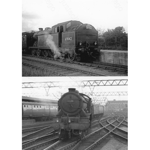 7 - Railway. BR Steam. An assortment of approx. 100 black and white, 7