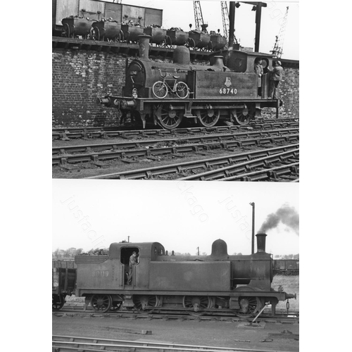 7 - Railway. BR Steam. An assortment of approx. 100 black and white, 7