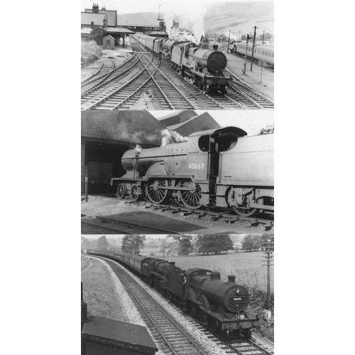 76 - Railway. L.M.S. Locomotives. A box of Approx. 750, black and white, postcard size prints. The prints... 