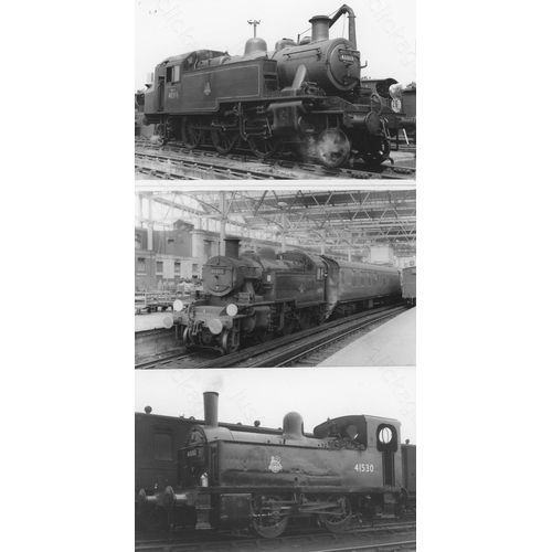 76 - Railway. L.M.S. Locomotives. A box of Approx. 750, black and white, postcard size prints. The prints... 