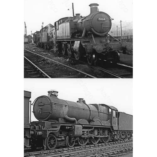 8 - Railway. BR Steam. An assortment of approx. 110 black and white, 7