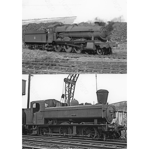 8 - Railway. BR Steam. An assortment of approx. 110 black and white, 7