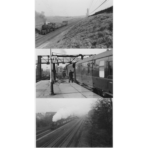 83 - Railway. B.R. Steam. A box of Approx. 700, black and white, postcard size prints. The prints feature... 