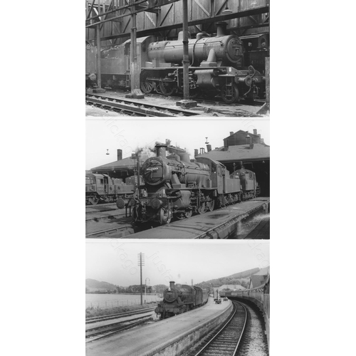 83 - Railway. B.R. Steam. A box of Approx. 700, black and white, postcard size prints. The prints feature... 