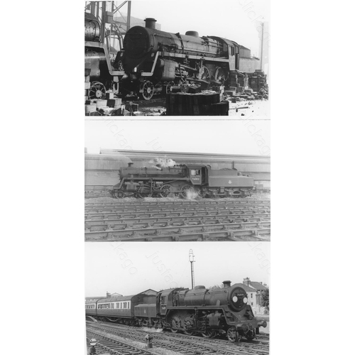 85 - Railway. B.R. Steam. A box of Approx. 500, black and white, postcard size prints. The prints feature... 