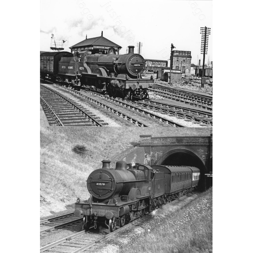 9 - Railway. BR Steam. An assortment of approx. 100 black and white, 7