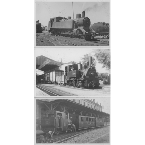 91 - Railway. Overseas Traction - PORTUGAL and SPAIN. A collection of approx. 148, black and white, postc... 