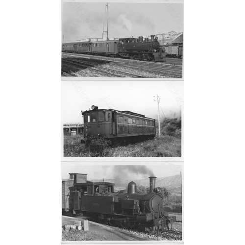 91 - Railway. Overseas Traction - PORTUGAL and SPAIN. A collection of approx. 148, black and white, postc... 