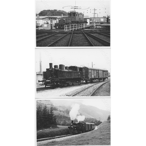 93 - Railway. Overseas Traction - AUSTRIA. A collection of approx. 68, black and white, postcard size pri... 