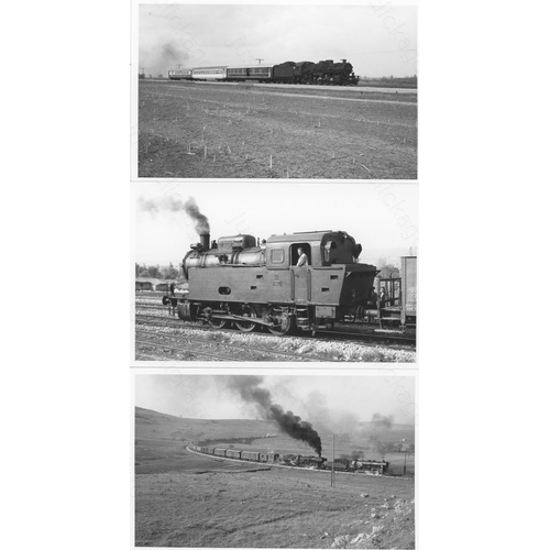 96 - Railway. Overseas Traction - TURKEY. A collection of approx. 64, black and white, postcard size prin... 