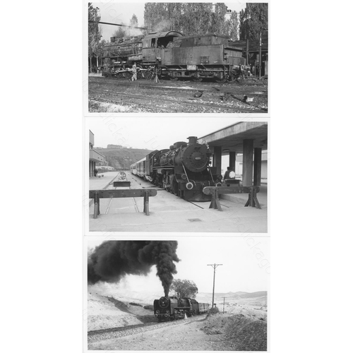 96 - Railway. Overseas Traction - TURKEY. A collection of approx. 64, black and white, postcard size prin... 