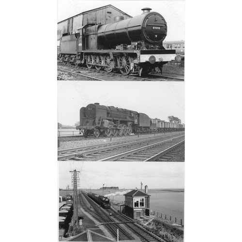 1 - Railway. B.R. Steam. A box of Approx. 900, black and white, postcard size prints. The prints feature...