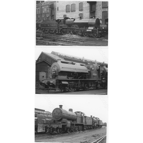 1 - Railway. B.R. Steam. A box of Approx. 900, black and white, postcard size prints. The prints feature...