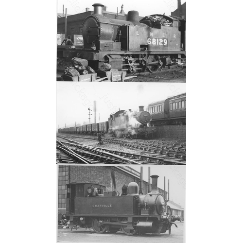 1 - Railway. B.R. Steam. A box of Approx. 900, black and white, postcard size prints. The prints feature...