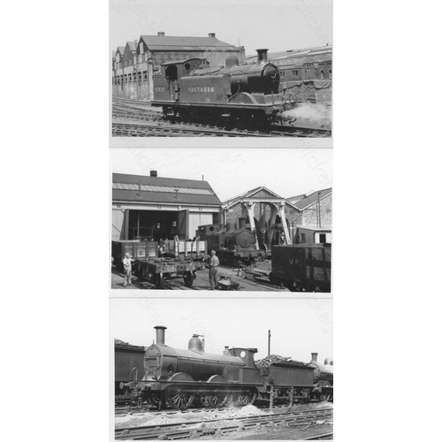 1 - Railway. B.R. Steam. A box of Approx. 900, black and white, postcard size prints. The prints feature... 