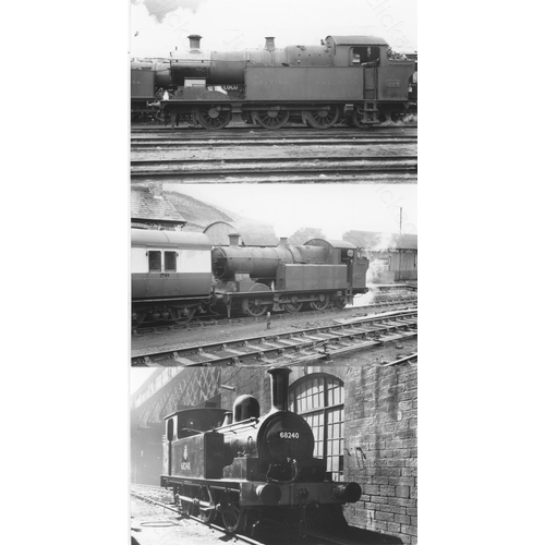 1 - Railway. B.R. Steam. A box of Approx. 900, black and white, postcard size prints. The prints feature...