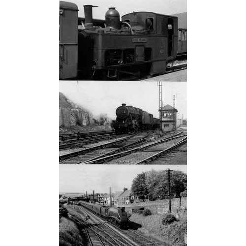 10 - Railway. B.R. Steam. A box of Approx. 700, black and white, postcard size prints. The prints feature... 