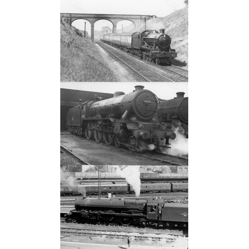 10 - Railway. B.R. Steam. A box of Approx. 700, black and white, postcard size prints. The prints feature... 