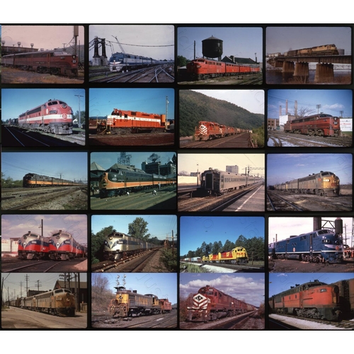 103 - Railway. Overseas Traction - U.S.A. A fine assortment of approx. 203 x 35mm colour, DUPLICATE slides... 