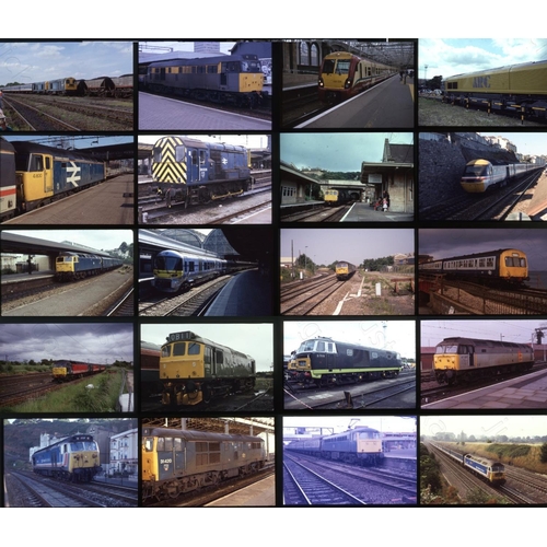 131 - Railway. Modern Traction. A slide box containing approx. 130 x 35mm colour slides, on mixed film sto... 