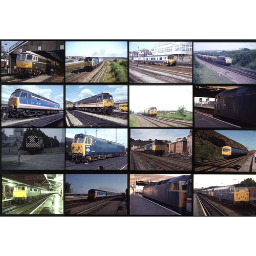 131 - Railway. Modern Traction. A slide box containing approx. 130 x 35mm colour slides, on mixed film sto... 