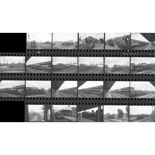 162 - Railway. B.R. Steam. A small collection of 36 black and white, 35mm negatives, mainly in strips. The... 