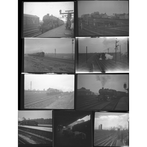 195 - Railway. BR Steam. A box  of approx. 200, POOR quality , individual, black and white negatives in as... 