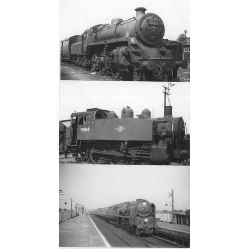 2 - Railway. B.R. Steam. A box of Approx. 650, black and white, postcard size prints. The prints feature... 