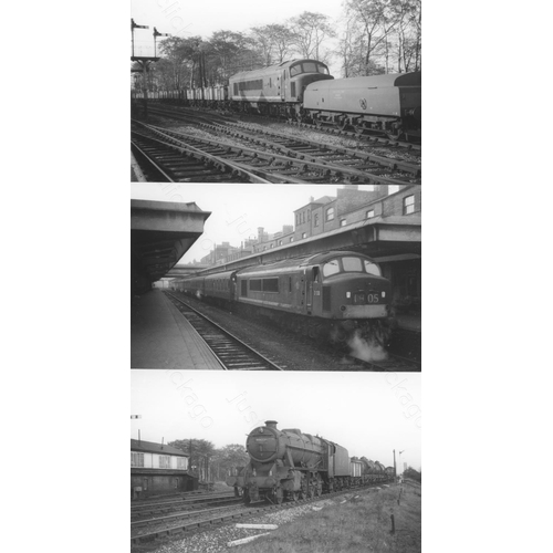 2 - Railway. B.R. Steam. A box of Approx. 650, black and white, postcard size prints. The prints feature... 