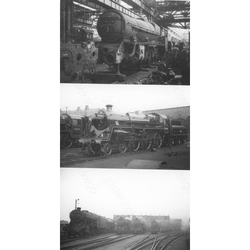 2 - Railway. B.R. Steam. A box of Approx. 650, black and white, postcard size prints. The prints feature... 