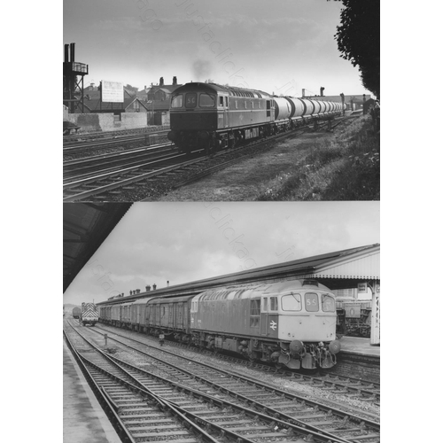 227 - Railway. Modern Traction. A collection of black and white print enlargements, in assorted sizes, the... 