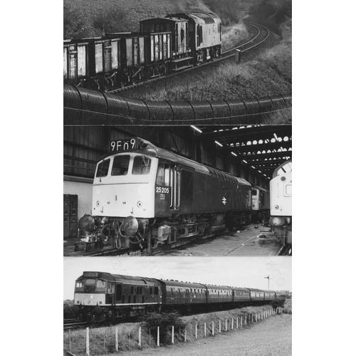 227 - Railway. Modern Traction. A collection of black and white print enlargements, in assorted sizes, the... 