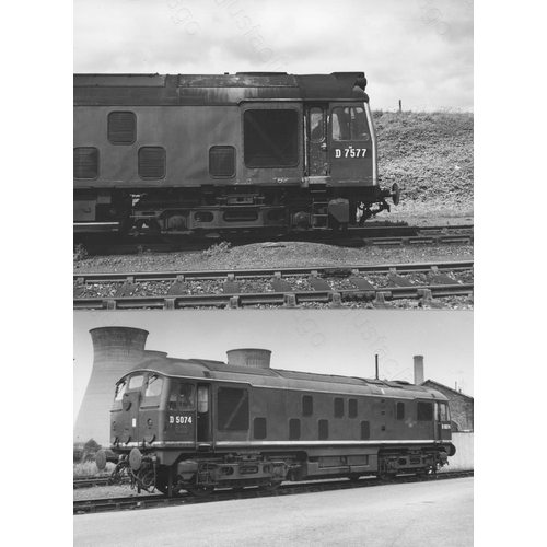 227 - Railway. Modern Traction. A collection of black and white print enlargements, in assorted sizes, the... 