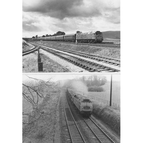 228 - Railway. Modern Traction. A collection of black and white print enlargements, in assorted sizes, the... 