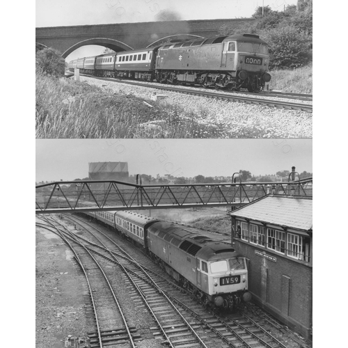 228 - Railway. Modern Traction. A collection of black and white print enlargements, in assorted sizes, the... 