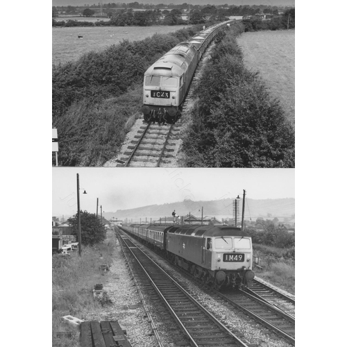 228 - Railway. Modern Traction. A collection of black and white print enlargements, in assorted sizes, the... 